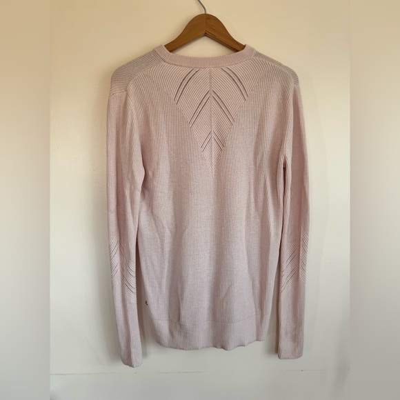 Lululemon Time To Restore Cashmere Knit Sweater Thumbholes - Misty Pink Size 8 - Picture 12 of 16